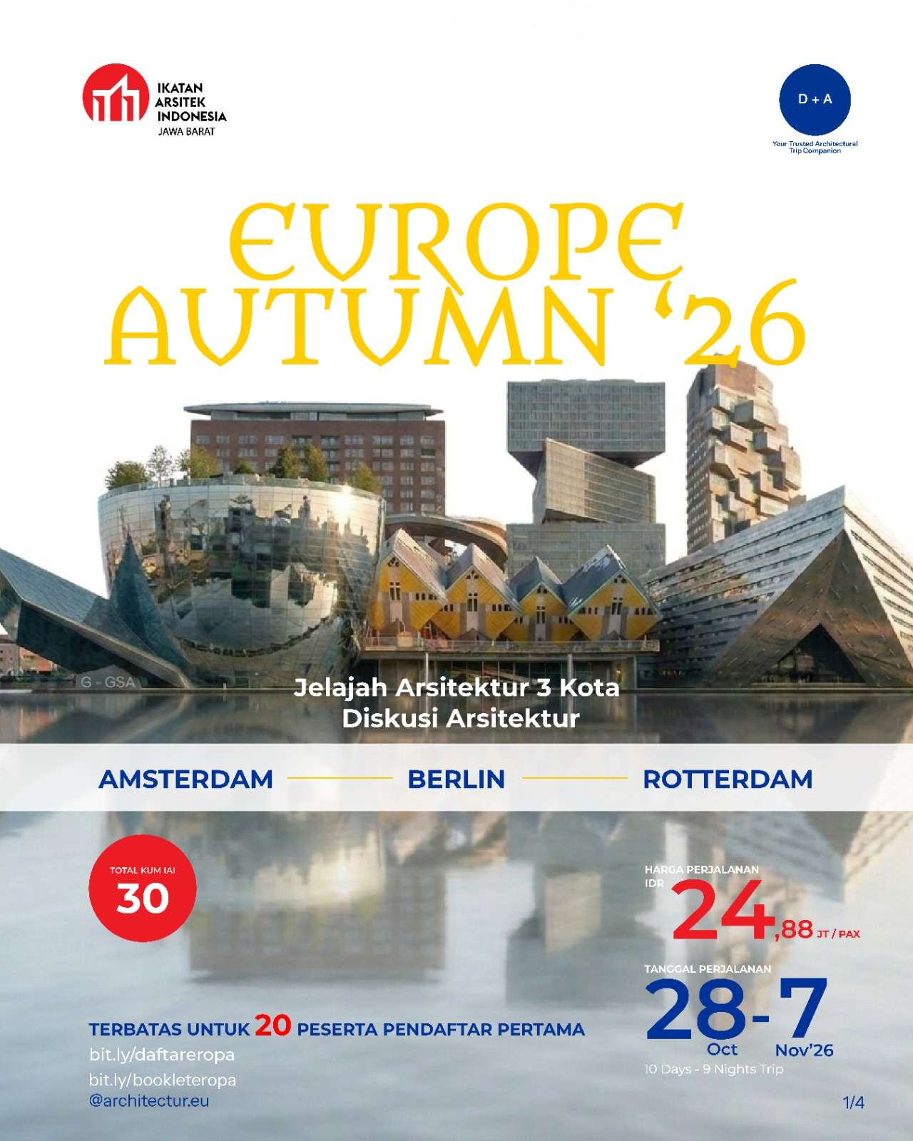 Ekskursi Arsitektur Eropa, Autumn 2026