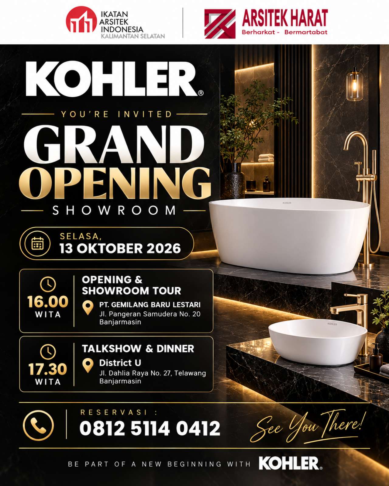 INVITATION GRAND OPENING KOHLER