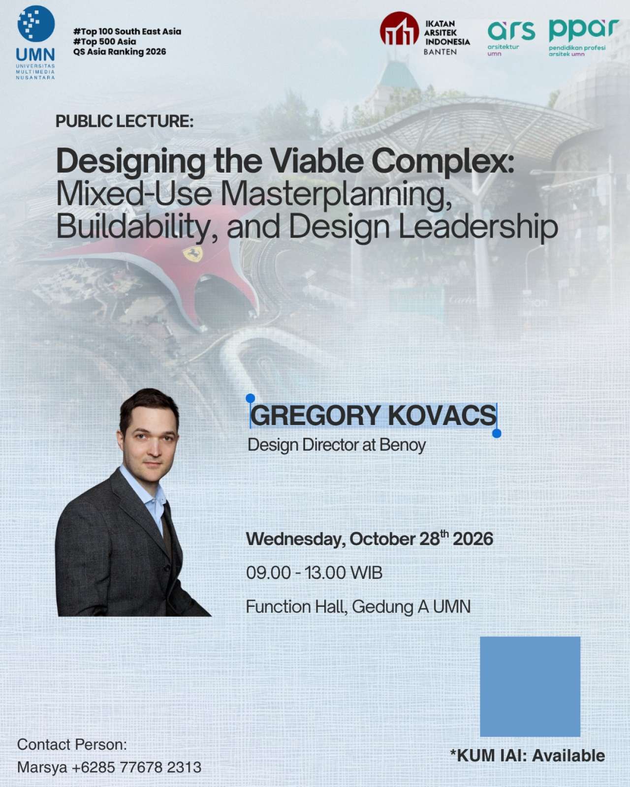 PUBLIC LECTURE PPAr UMN: Designing the Viable Complex